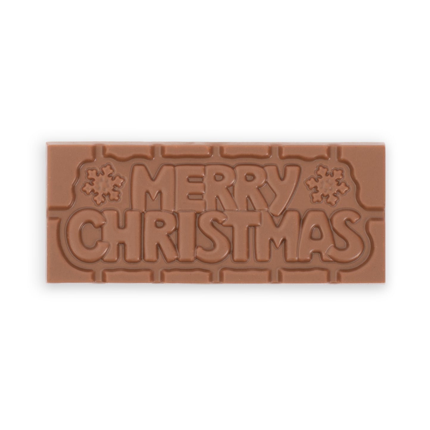 Merry Christmas Solid Chocolate Bar