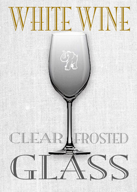 Red Elephant White Wine Glass