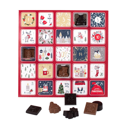 Red Advent Calendar (Milk & Dark Chocolate)
