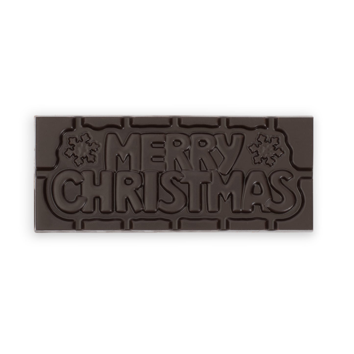 Merry Christmas Solid Chocolate Bar