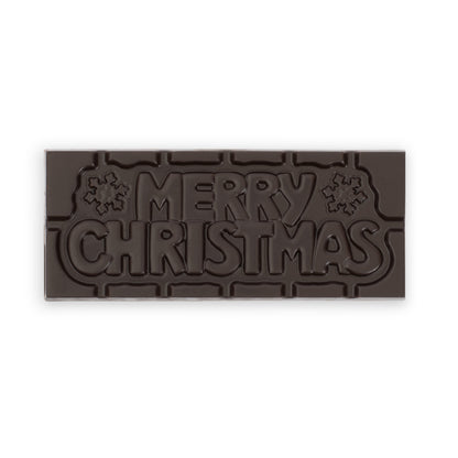 Merry Christmas Solid Chocolate Bar
