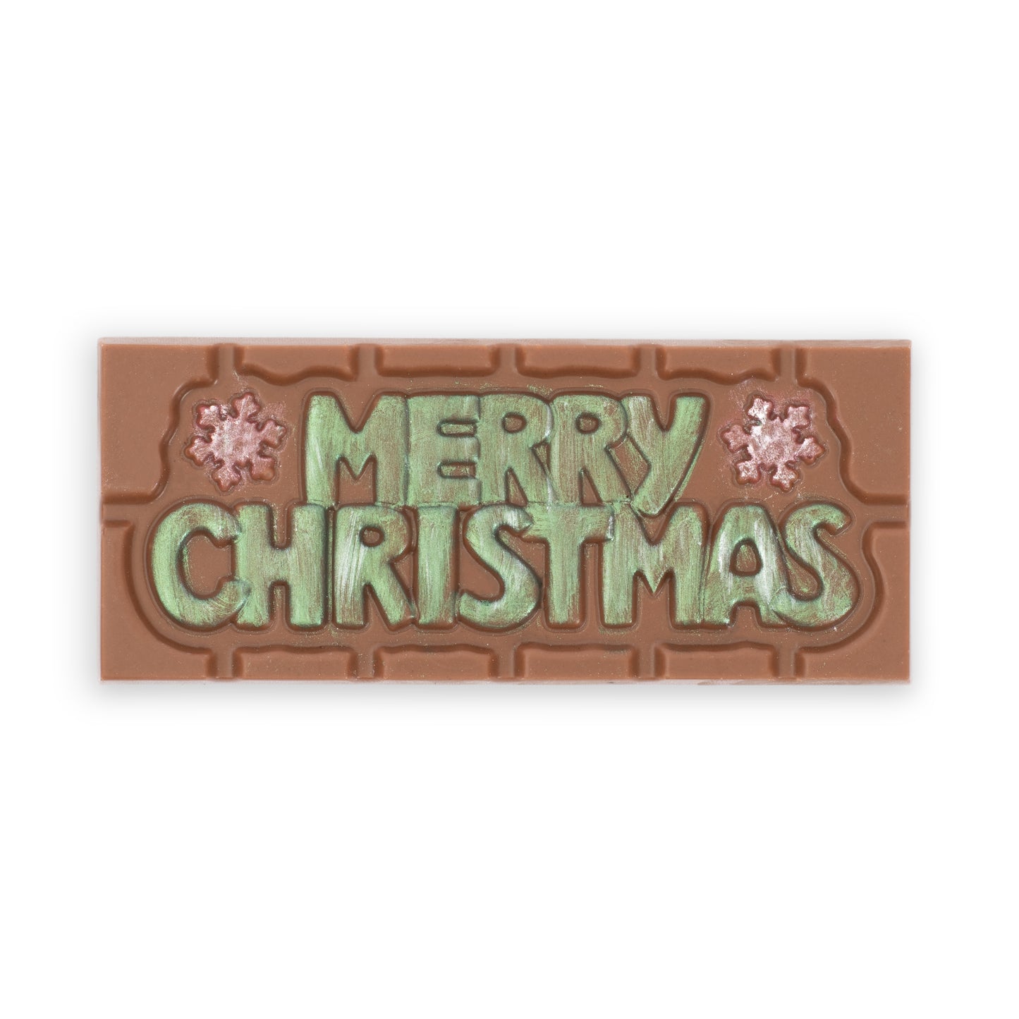 Merry Christmas Solid Chocolate Bar