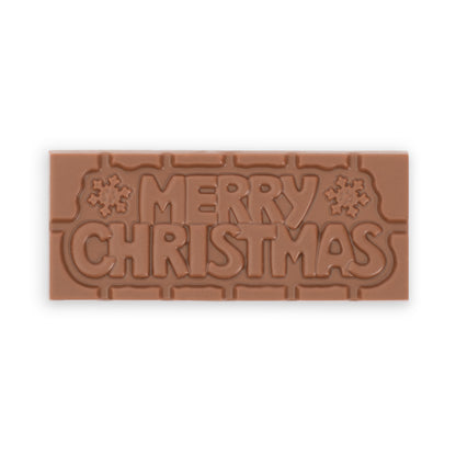 Merry Christmas Solid Chocolate Bar