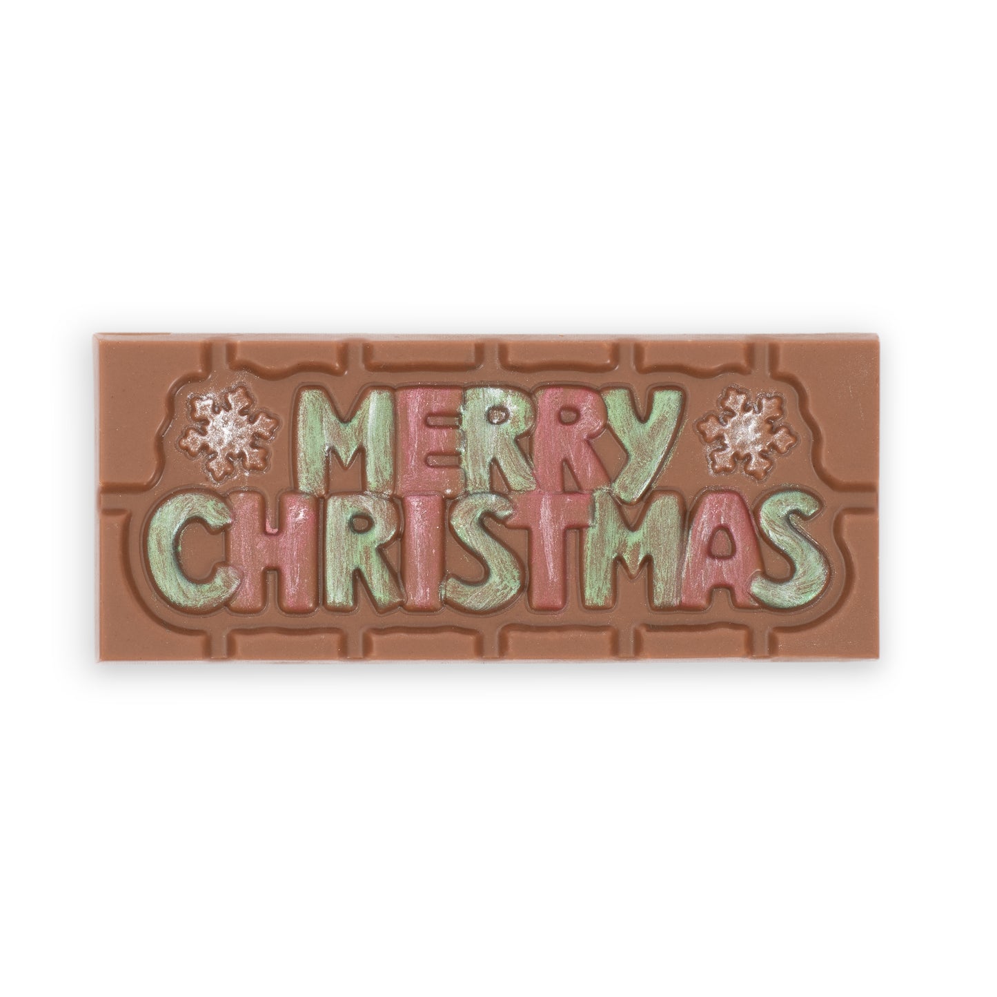 Merry Christmas Solid Chocolate Bar