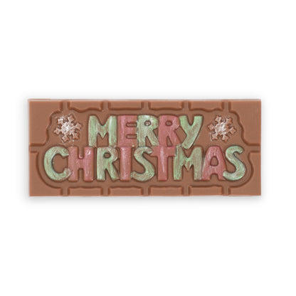 Merry Christmas Solid Chocolate Bar