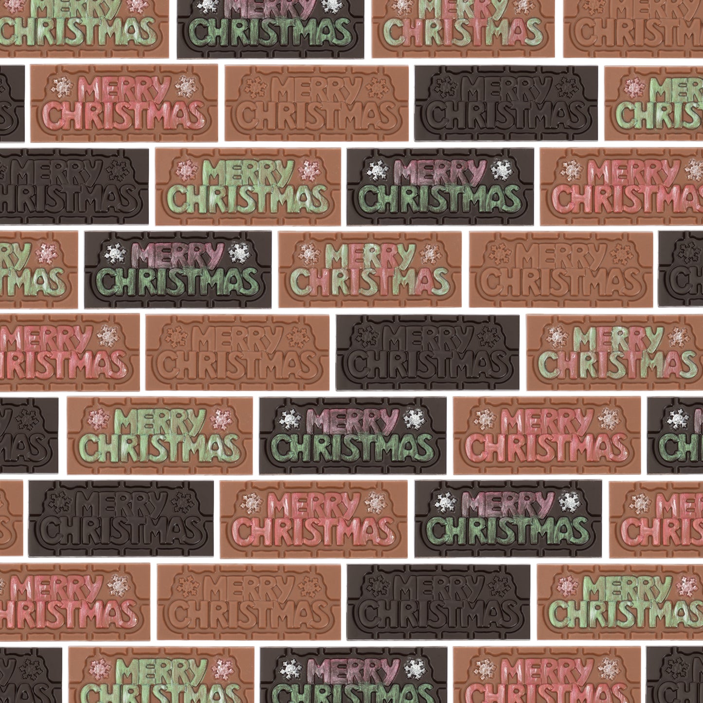 Merry Christmas Solid Chocolate Bar