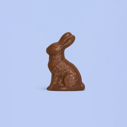 Handcrafted large milk chocolate Easter bunny