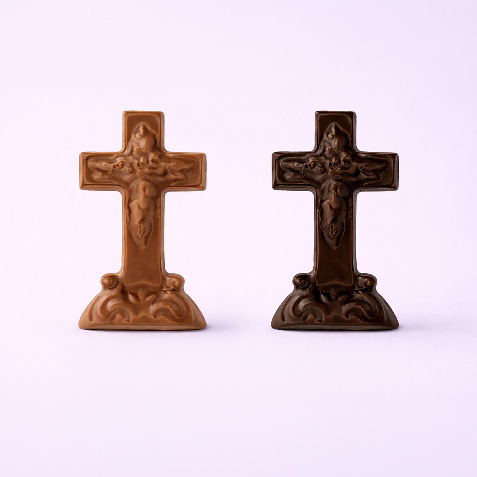 Milk and dark chocolate Easter crosses by Red Elephant Chocolates